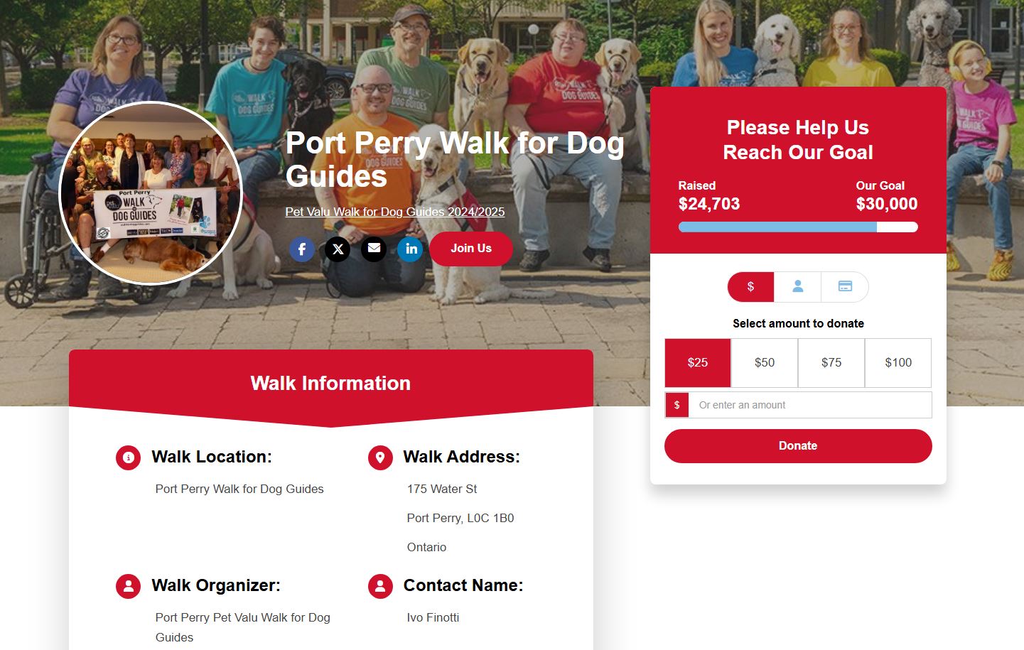 port perry walk for guide dogs